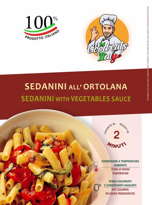 Sedanini with Vegetables Sauces